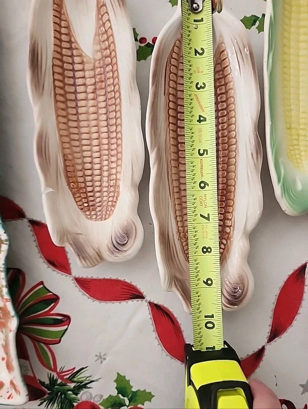 Vintage 1950s Corn on the Cob Dishes Ceramic Holders Set of Four